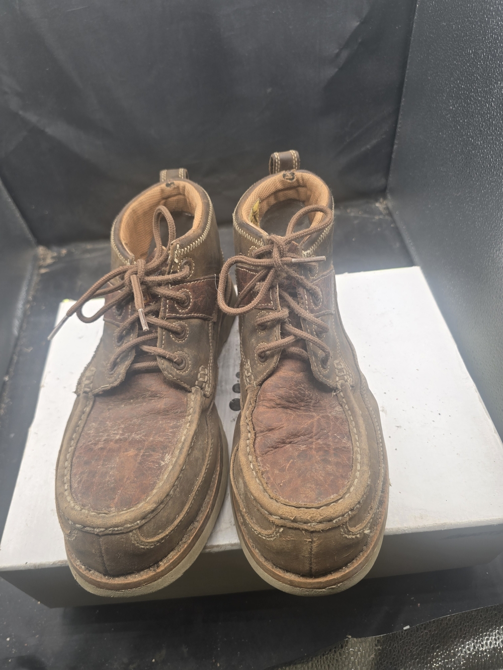 Twisted X Brown Leather Chukka Boots with Lace-Up Detail